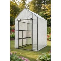 Awtools šiltnamis AW67620, 140x140x200cm, 16mm, PE tinklo plėvė 130g/m², 8 lentynos, užtrauktuko durys