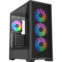 Silentware Core 100 ARGB kompiuterio korpusas CORE100BLACK, Midi-Tower, juodas, grūdintas stiklas, plienas, 50 l, ATX