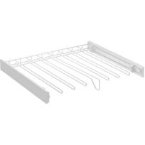 GTV Stalčius SMART kelnių pakaba 600mm, balta, plienas, plastikas, pilnas ištraukimas, H45 rutulinės kreipiančiosios, 75mm