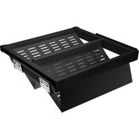 Gtv metalinis ištraukiamas batų lentynos stalčius WG-POBUWM90-20, 860-918mm, tyliai užsidarantis, juodas