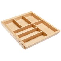 GTV reguliuojamas buko įdėklas AXIS/MB stalčiui W-CUSTOMI-80L450, 512-950mm, 424mm, matinis, bukas