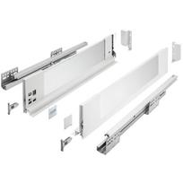 GTV AXIS PRO drawer H=116, L=500, soft-close, side with glass, white