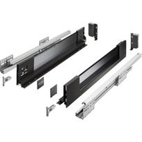 Drawer GTV AXIS PRO H=84, L=500, soft-close, side with glass, black