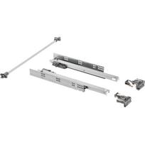 Undermount drawer slide P2O PRO L = 600, 3D adjustment, opening synchronization, 18 mm plate