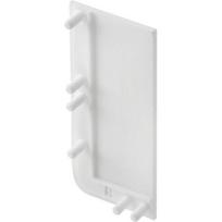 End cap for L profile - full, VELLO handle-free system with LED function, white right (10 pcs / pack)