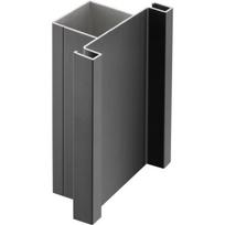 Gtv dvigubas profilis VELLO PA-VELLO-TD3M-20M, 3000mm, 40mm, juodas matinis, aliuminis, anoduotas, rankena