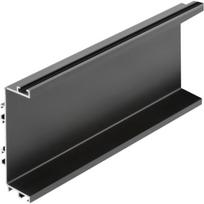 Gtv aliuminio profilis VELLO PA-VELLO-C3M-20M, 3000mm, 40mm, juodas matinis, rankena, LED apšvietimas, anoduotas, pjaustomas