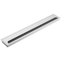 Gtv kabelio praėjimo įvorė LB-80X500-05, 80x500mm, aliuminis, stačiakampis skerspjūvis, atidaromas dangtis, apsauginis šepetėlis