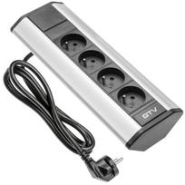 Gtv kampinis ilgintuvas AE-PBKT4U-80, 3600W, 5V 2A USB, 150cm, IP20, aliuminis, apsauga nuo viršįtampio
