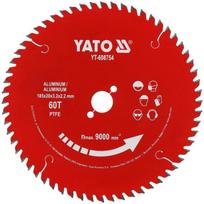 Yato diskinis pjūklas YT-608754, 185mm, 60 dantų, 20mm, 9000 min⁻¹, TCT volframo karbidas, PTFE danga, aliuminiui