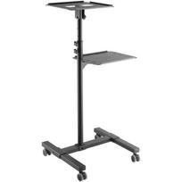 Maclean mobilus projektoriaus ir nešiojamo kompiuterių stovas MC-207, 10kg, 95-145cm, -12° iki +12°, plienas, 4 ratukai