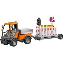 Bruder VarioCar kelių eismo saugos sistema 02693, 1:16, statybvietė, šviesoforai, įspėjamosios užtvaros, žibintai, kelio ženklai