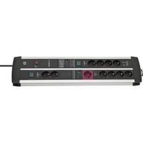 Brennenstuhl ilgintuvas 1392000230, 11 lizdai, 3m, 3600W, 230V, 120kA, 2x USB-A 15.5W, aliuminis, sidabrinis/juodas, vaikų apsauga