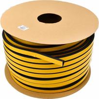 Stomil Sanok Guminės tarpinės juosta SADSDG-11203-100, 21x15mm, 50m, juoda, elastingas gumos profilis, kompresiniam sandarinimui