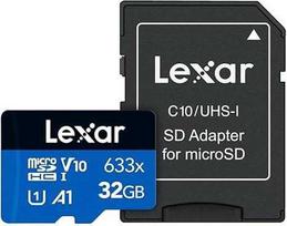 Atminties kortelė Karta Lexar Mėlyna Plus Micro SDHC 32GB Class 10 UHS-I/U1 A1 V10 (LMSBLPL032G-BNANG)