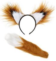 Lapės aksesuarų rinkinys Fox, balta/oranžinė, 2 vnt.