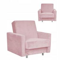 Seda-transformuojamas fotelis "alisa" su patalynės dėže, pudros rožinės spalvos