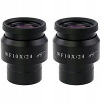 Okuliarai WF10X/24 – Platus matymo laukas 24 mm, Dioptrijų reguliavimas, Vamzdelio skersmuo 30 mm