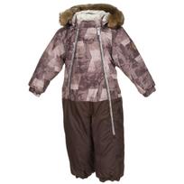Huppa Vaikų žieminis kombinezonas DEVON 1, beige pattern/ brown, 92 cm
