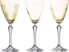 Huta Julia Vyno taurės Veranda aukso spalvos 250 ml 3 vnt.