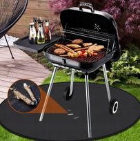 Apsauginis kilimėlis didelis po griliu bbq apvalus 120 cm padėklas apsaugo grindis