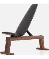 WeightBench treniruočių suolas, riešutmedis juodas - Echtleder Schwarz