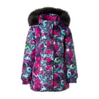 Huppa Žieminė striukė mergaitėms ENELY 1, fuchsia pattern, 128
