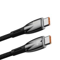 Baseus Glimmer serijos greitojo įkrovimo duomenų perdavimo laidas USB-C – USB-C 100W 1m juodas