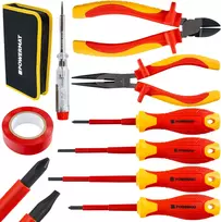 Powermat Elektrikui skirtų izoliuotų įrankių rinkinys 1000V 8 dalių (dėklas) PM-ZW-8ZI
