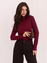 Bordo golfas ilgomis rankovėmis