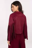 Bordo spalvos striukė su kutais Italy Moda