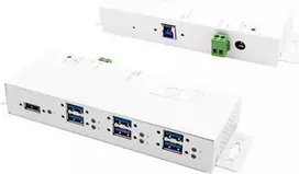 EXSYS EX-1189HMVS-3W USB 3.2 Gen 1 (3.1 Gen 1) Type-B šakotuvas, baltas