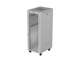 Free-standing rack cabinet 19" 32U 600x800 grey glass door LCD Lanberg (flat pack) V2