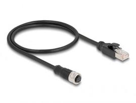 DeLOCK M12 Adapter Cable D-coded 4 pin female to RJ45 male 50 cm