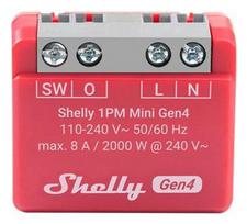 SHELLY 1PM Mini Gen4 Smart switch Red