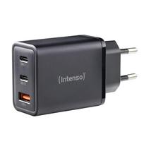 Intenso Power Adapter W65ACC, USB power adapter with 1 USB-A and 2 USB-C ports, black