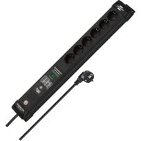 Brennenstuhl Connect Premium-Line WiFi power strip 6-way (black, 3 m cable, smart surge protection)