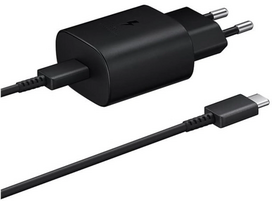 Samsung EP-TA800 Super Fast Charging 25W Power Adapter USB-C + Cable USB-C, Black