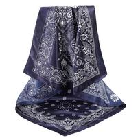 90*90cm Spausdintas Kašmyro Itin Didelis Kvadratinis Šalikas Galvos juostos Moterims Plaukų juosta Turbanas Bandana Galvos apdangalas Mada Plaukų aksesuarai gray