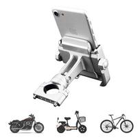 Bicycle Motorcycle Bike Handlebar Mount Aluminum Phone Holder For Cell Phone gray