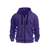 New Men's Sportswear Y2K Zipper Sweater Trendy Innovation Loose Hooded Outdoor Cardigan Autumn and Winter Jacket XXL blue