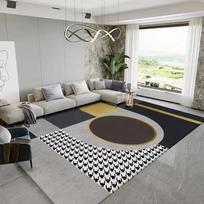 Light Luxury Geometric Carpet Home Lounge Large Area Rug Living Room Decoration Carpets Soft Bedroom Rugs Thick Entrance Doormat 80*120cm white