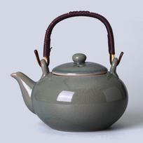 Japanese Gongfu Kiln-Glazed Ceramic Teapot with Filter Capacity Approx. 760ml gray