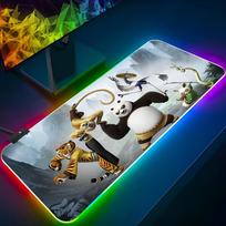 Kung Fu Panda pelės kilimėlis Žaidimų RGB pelės kilimėlis Apšviesta klaviatūra Žaidėjos mergaitė XXL Mielas nešiojamojo kompiuterio kilimėlis Stalo kilimėliai Stalo kilimėlis RGB700x300x3mm