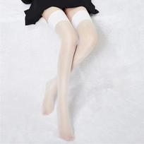 Sexy Pink Stockings For Women Erotic Slightly Shine Silky Hosiery Wide Tube Over Knee Long Socks Transparent Thigh High Stocking One Size