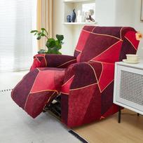 Recliner Chair Covers 4-Pieces Stretch Recliner Cover Soft Reclining Chair Slipcover Furniture Protector With Elastic Bottom 1-seater red