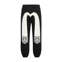 Evisu Pocket Daruma M And Seagull Print Sports Casual Pants Men pants Black 2EAHTM4SP1077STCT M black