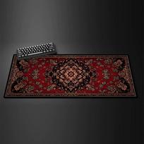 Magnificent Persian Large Mouse Pad Desk Mat Gaming Pad Non-Slip Stitched Edge Mouse Carpet Office Carpet Computer Desk Mat 30cmx60cm(11.8x23.6inch) black