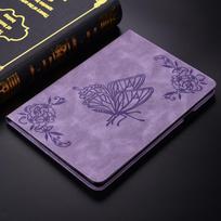 For Samsung Galaxy S10 S9 FE S8 S7 Plus A9 Plus A8 A7 Lite S6 Lite S5E T580 T510 T290 Tablet Cover Butterfly Print Wallet Case S9 Plus 12.4 inch violetinė