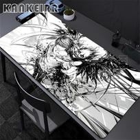 Black Misa Amane Light Yagami Desk Mat Gaming E-sports Keyboard Pads New Death Note Anime Mousepad Computer Lock Edge Mouse Pad 30cmx80cm